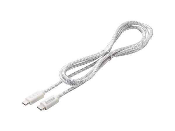 Dehner Elektronik USB-C-kabel USB 2.0 USB-C 1,5 m Hvit fleksibel (USB-C til USB-C)