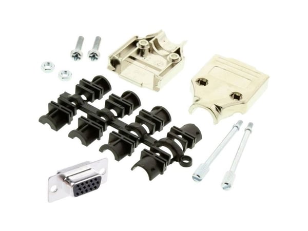 MH Connectors MHDTPK9HD15FS-K D-SUB hunnkontakt-/benliste-sett 180° polantall: 9 loddekopp 1 stk