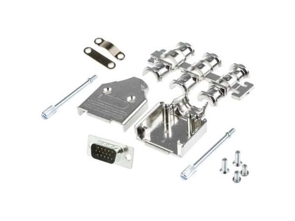 MH Connectors MHDM9-HD15MS-K D-SUB sokkelkontaktrader sett 180° poltall: 15 loddehylser 1 st. (MHDM9-HD15MS-K)