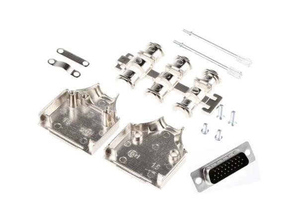 MH Connectors MHDM15-HD26MS-K D-SUB sokkeltilkoblingssett 180° antall poler: 15 loddekontakt 1 stk (MHDM15-HD26MS-K)