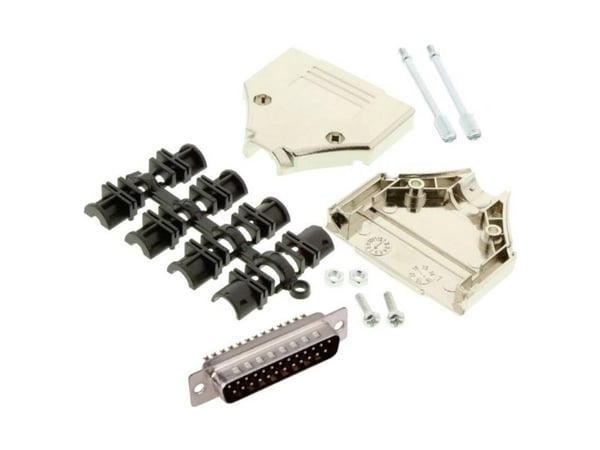 Jacobelc MH Connectors MHDTPK25-DM25P-K D-SUB hanlistesett 180° 25-polt loddekopp 1 stk.