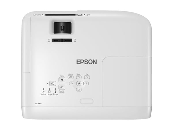 Epson EB-E24 - 3LCD-projektor - bærbar - 3600 lumen - XGA (1024 x 768) - 4:3 - hvid