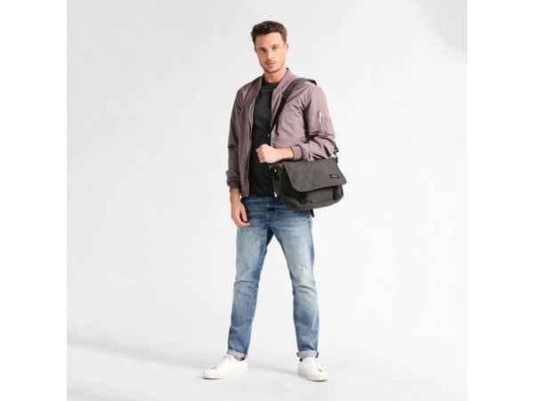Eastpak Jr Black Denim, Skulder veske, Glidelås, 2 lommer, 2 lommer, Voksen, Sort