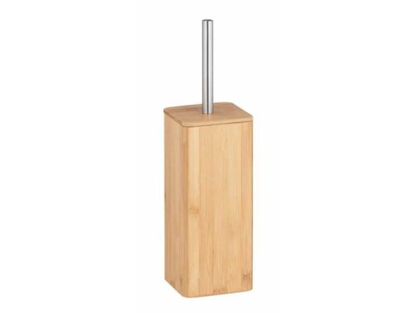 WENKO 24748100, Toalettbørste og holder, Rustfritt stål, Tre, Bamboo, Rustfritt stål, 101 mm, 101 mm