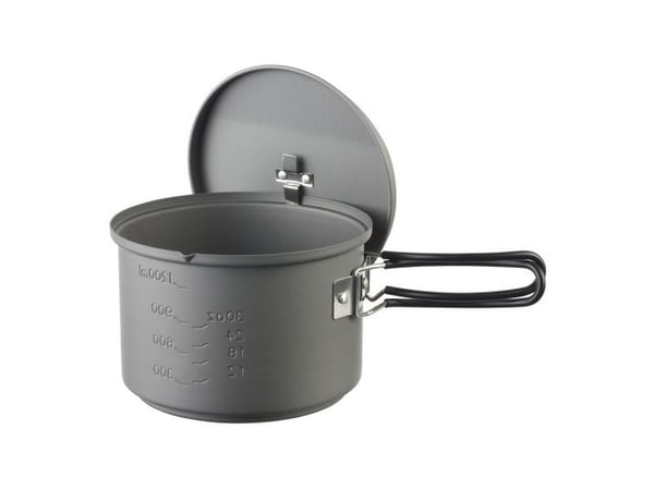 ESBIT Cookset with alcohol burner, Krukke, Aluminium, 1,5 l, Aluminium, Sort, Aluminium, 15,4 cm
