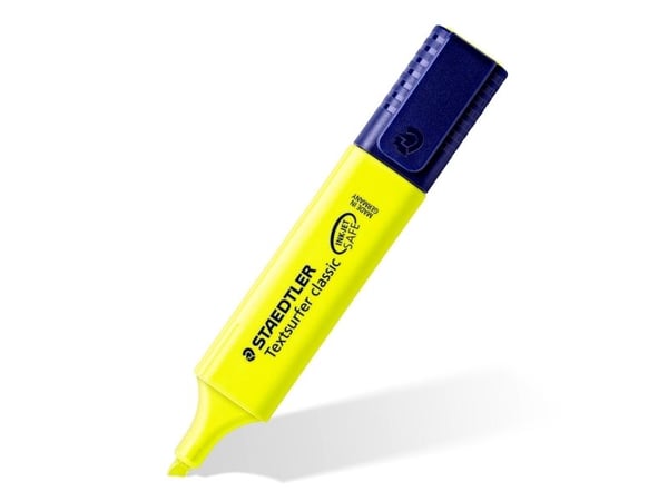 Staedtler 364 RC4, 4 stykker, Blå, Grønn, Rosa, Gult, Meisel tupp, Resirkulert plast, 1 mm, 5 mm