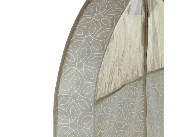 WENKO 64523100, Myk klesoppbevaringsbag, Taupe / brun, Polyetylentereftalat (PET), Polypropylen (PP), Glidelås, 60 cm, 180 cm