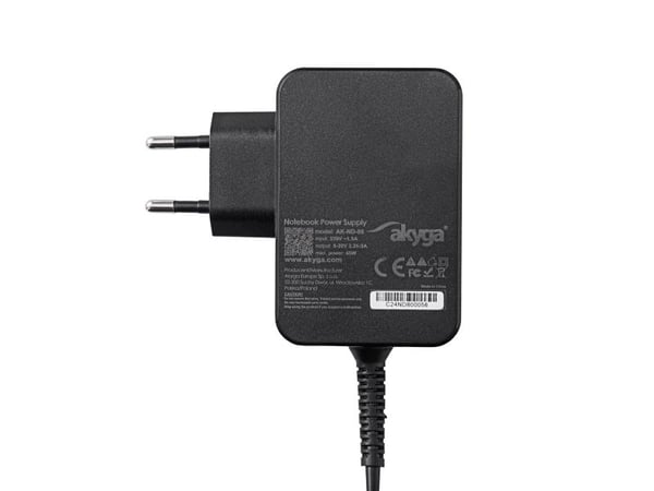 Akyga AK-ND-81 - Strømadapter - 65 watt - 3.25 A - PD 3.0 (USB-C) - svart