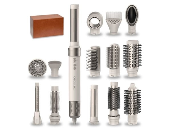 Krølltørk Cecotec 14w1 Bamba CeramicCare AirGlam Champagne