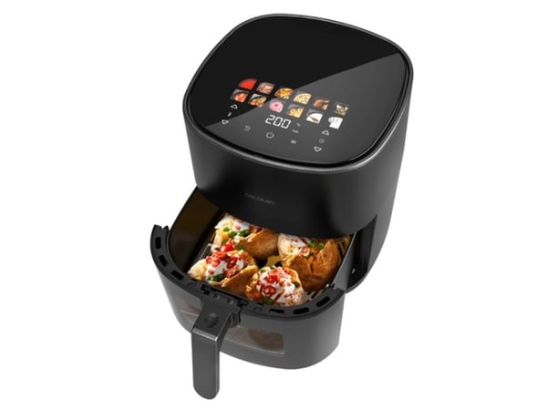 Cecotec Cecofry&Grill Duoheat 6500, Varmluftsfrityr, 6,5 l, 40 °C, 200 °C, Single/enkelt, Sort