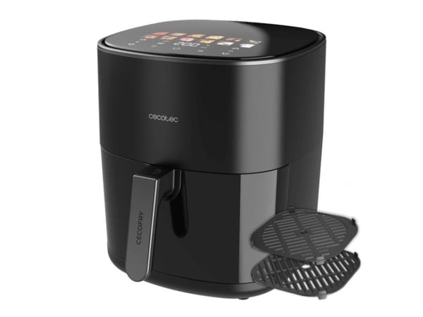 Cecotec Cecofry&Grill Duoheat 6500, Varmluftsfrityr, 6,5 l, 40 °C, 200 °C, Single/enkelt, Sort