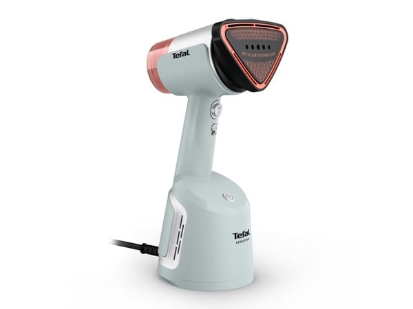 Tefal AeroSteam DT9814F0, Käsikäyttöinen vaatehöyrystin, 0,1 L, 0,5 min, Valkoinen, Painikkeet, Käsikytkin