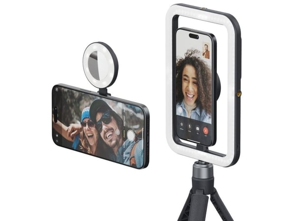 ShiftCam SnapStudio Light, Selfievalo, musta, Mikä tahansa tuotemerkki, iPhone 12 & above Android & Phone Cases, USB Type-C, LED