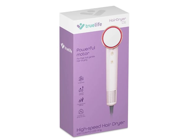 TrueLife HairDryer D6, AC, 111000 RPM, 22,2 m/s, 55 °C, 80 °C, Rosa