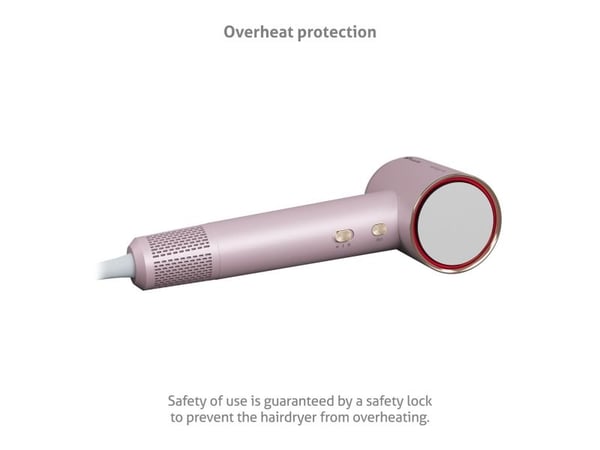 TrueLife HairDryer D6, AC, 111000 RPM, 22,2 m/s, 55 °C, 80 °C, Rosa