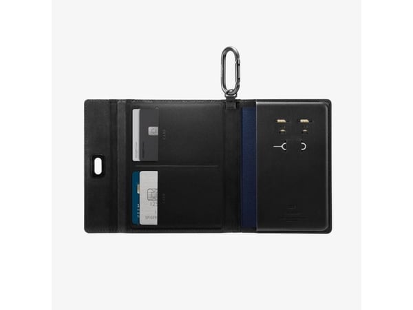 Spigen AFA08852, Passlommebok, Sort, Vegansk skinn, Monokromatisk