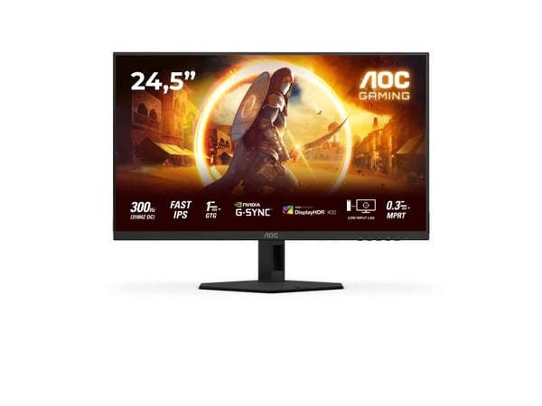 AOC G4 25G4SRE, 62,2 cm (24.5"), 1920 x 1080 pixel, Fuld HD, LED, 1 ms, Sort, Rød