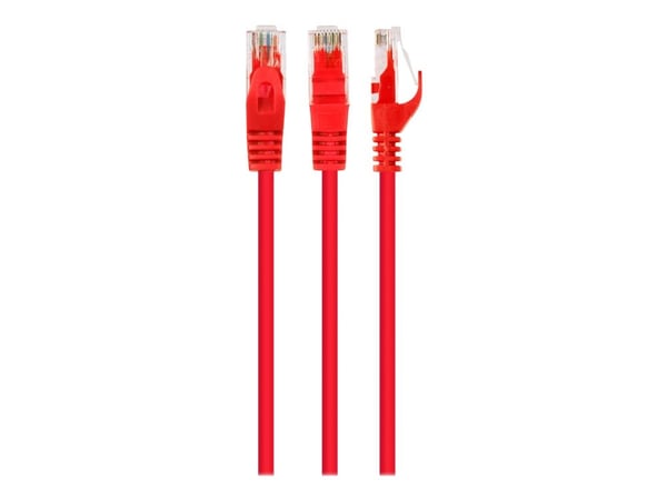 Cablexpert - Liitäntäkaapeli - RJ-45 (uros) RJ-45 (uros) - 25 cm - UTP - CAT 6 - säikeistetty, muotoiltu - punainen