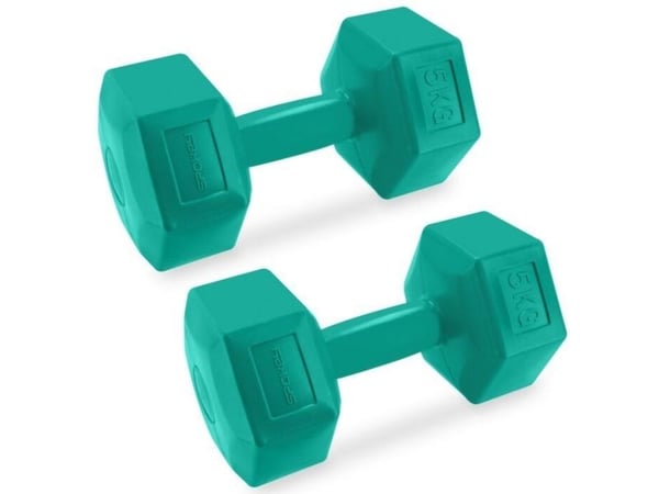 Spokey Hantle Monster II winylowe 2 x 5 kg sort