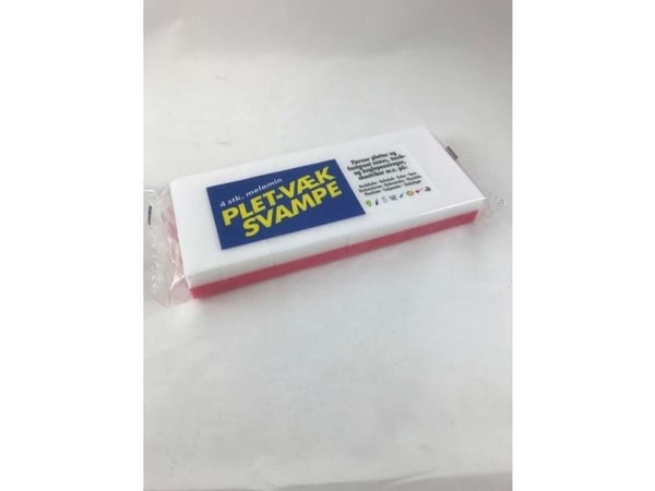 Disk-/skursvamp, melamin Spot remover, vit 60x110x30 mm, förpackning med 4 st (12 st.)