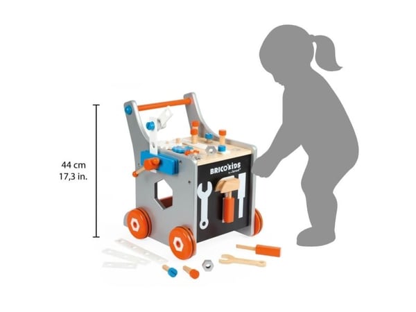 JANOD Brico''Kids Magnetic Diy Trolley (wood), Tre, Frankrike, 350 mm, 440 mm, 370 mm, 1 stykker