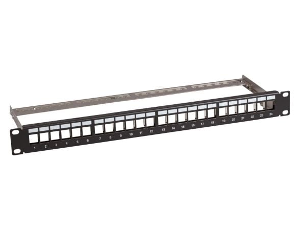 EFB Elektronik B37200100GR.24, 10 Gigabit Ethernet, Cat6a, Rackmontering, 1U, Grå, Metall