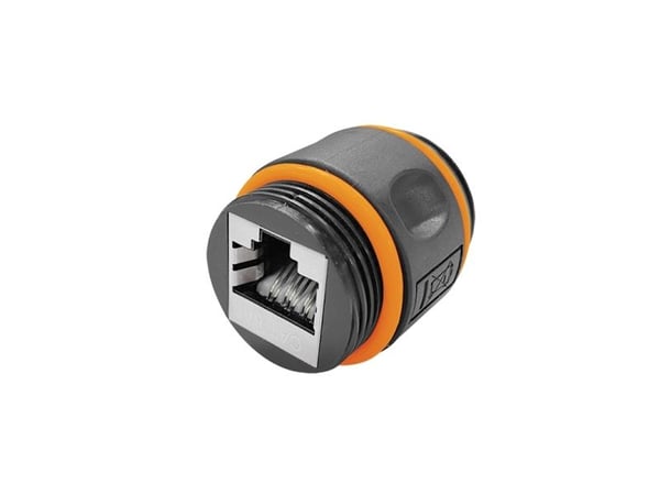 LogiLink Patchkabelkontakt för utomhusbruk, Cat.6A, skärmad RJ45 hona - RJ45 hona, för anslutning av Cat.6A - 1 st (NP0086)