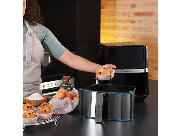 Cecotec Cecofry Full InoxBlack 5500 Pro, Varmluftsfrityr, 5,5 l, 0,6 kg, 80 °C, 200 °C, 60 min