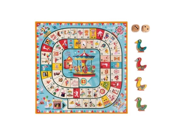 JANOD Carrousel Game of the Goose, Fotoark kartong, Tre, Frankrike, 158 mm, 45 mm, 250 mm, 1 stykker