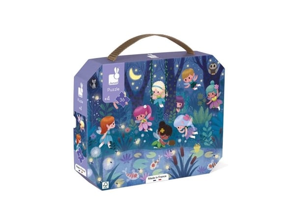 JANOD Puzzle Fairies And Waterlilies - 36 PCS, Fotoark kartong, Frankrike, 500 mm, 400 mm, 1 stykker