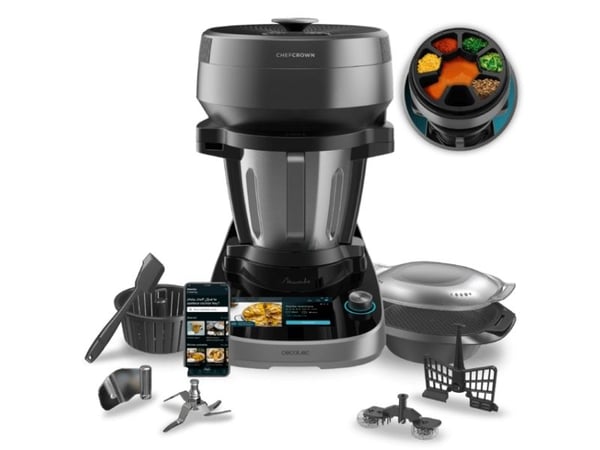 Cecotec Mambo CooKing Victory, 4,5 l, 180 °C, Boil, Damp, 17,8 cm (7"), Sort, Rotasjon, Berøringskontroll