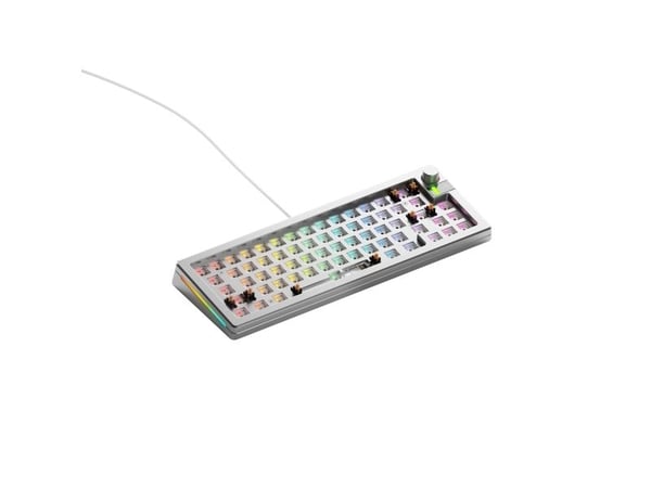 Glorious Gaming GMMK 3 PRO 65% Barebones, 65%, Koblet med ledninger (ikke trådløs), USB, RGB LED, Sølv