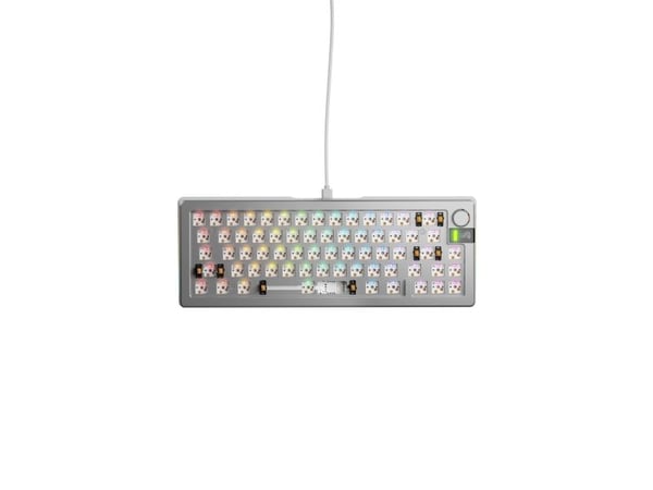 Glorious Gaming GMMK 3 PRO 65% Barebones, 65%, Koblet med ledninger (ikke trådløs), USB, RGB LED, Sølv