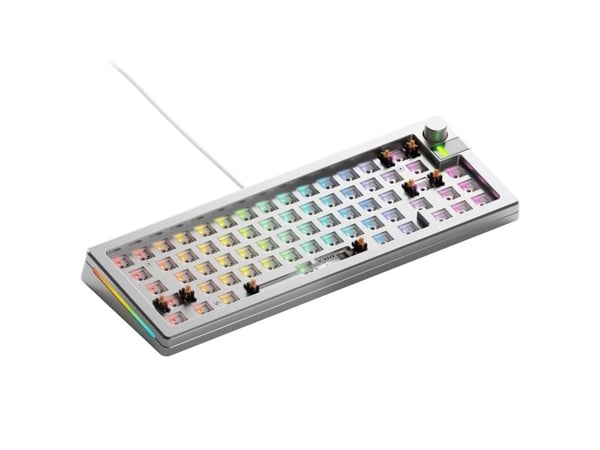 Glorious Gaming GMMK 3 PRO 65% Barebones, 65%, Koblet med ledninger (ikke trådløs), USB, RGB LED, Sølv