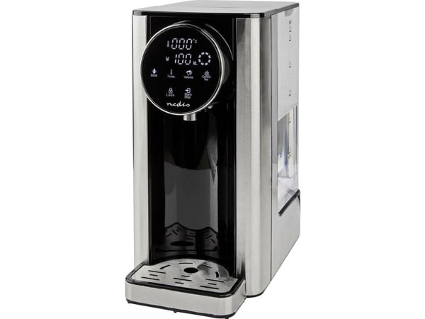 Nedis - Behållare för hett vatten - 2.7 liter - 2.6 kW - svart/aluminium