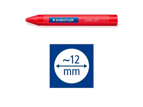 Staedtler 229 12 C12, 12 stykker, Assorterte farger, Flerfarget, Rund, Voks, 1,2 cm
