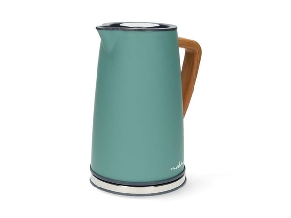 Nedis KAWK510EGN, 1,7 l, 2200 W, Grønn, Stål, Vannivåindikator, Trådløs