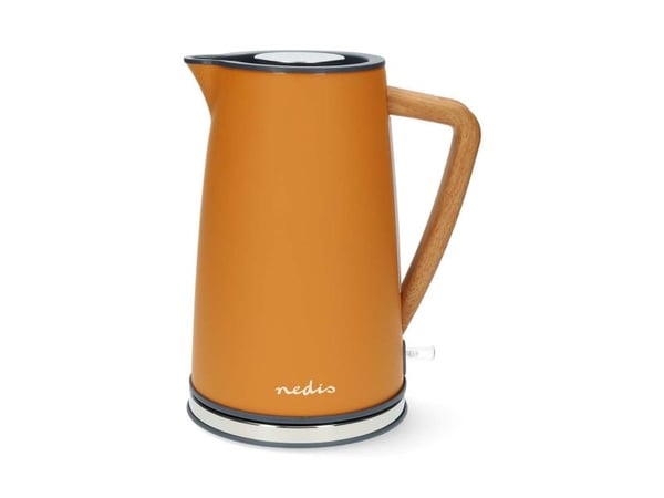 Nedis KAWK510EOR, 1,7 L, 2200 W, Oranssi, Terästä, Veden tason ilmaisin, Johdoton
