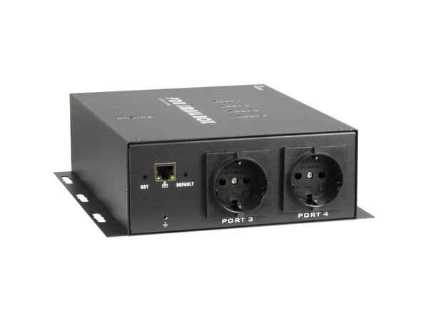 Inter-Tech SA-0416EU, Hallittu, Ohjattu, musta, 4 AC-pistorasia(a), Tyyppi F, C20 liitin, 0,8 m