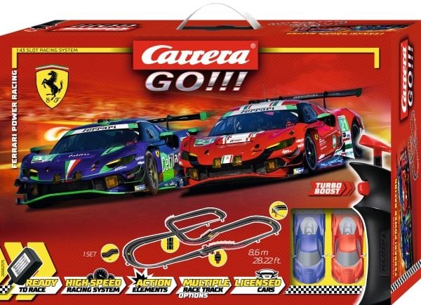 Carrera 20062575, Kilpa-auto ja rata setti, Ferrari Power Racing, 6 vuotta, Monivärinen Carrera 20062575, Kilpa-auto ja rata setti, Ferrari Power Racing, 6 vuotta, Monivärinen