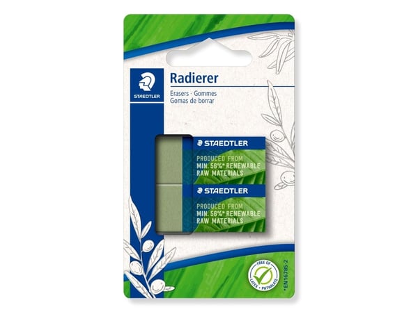 Staedtler 526 83BK2, Grønn, 43 mm, 13 mm, 19 mm, 2 stykker, Latex, Ftalat
