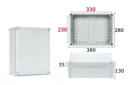 Lanview LVRIP67-38X28X13-AP, 2,23 kg, Grå