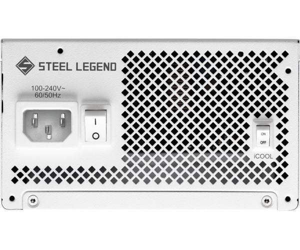 ASRock Steel Legend SL-850GW - Strømforsyning (intern) - ATX12V 3.1/ EPS12V - 80 PLUS Gold - Cybenetics Platinum - AC 100-240 V - 850 watt - hvit stål