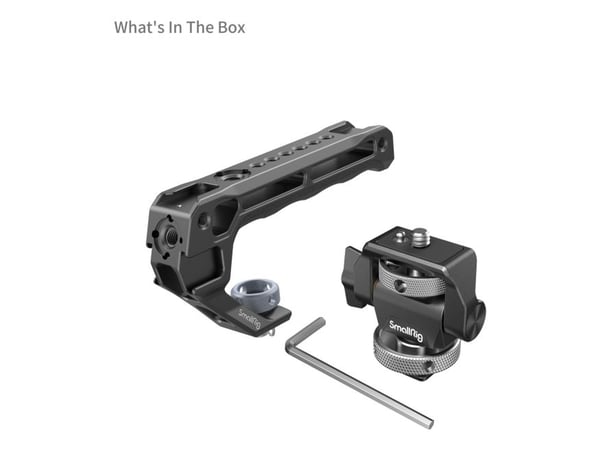 SmallRig 5322, Toppgrep, Sort, Aluminium, Silikon, Rustfritt stål, 1/4, 3/8", 135 mm, 52,6 mm