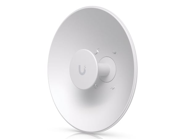 Ubiquiti UISP Dish Mini, 26 dBi, 5.15 - 6.875 GHz, RP-SMA, Dobbel polarisering, 2:1, Hvit