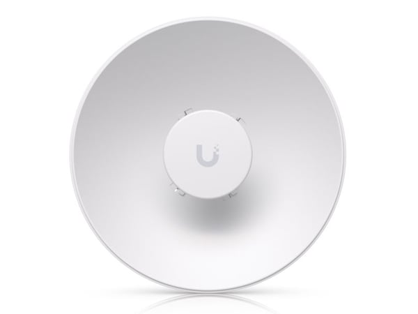 Ubiquiti UISP Dish Mini, 26 dBi, 5.15 - 6.875 GHz, RP-SMA, Dobbel polarisering, 2:1, Hvit
