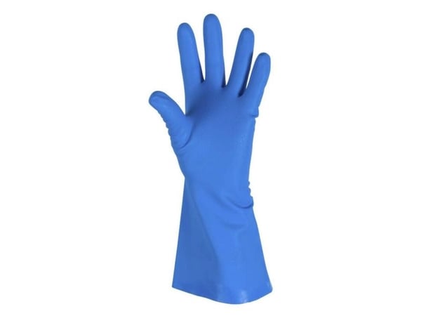 Rengøring/kemihandske M Nitril Chemical protection, blå, 1 par - (12 stk.) Rengøring/kemihandske M Nitril Chemical protection, blå, 1 par - (12 stk.)