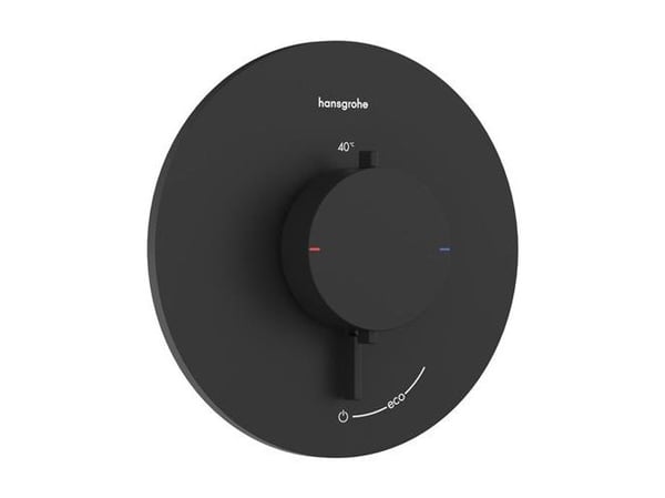 HG Ecostat Comfort S - t indbygn. m afspær t 1 udtag Mat sort