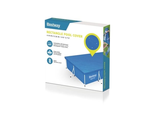 Bestway 58106 / 24, Sikkerhedsafdækning til swimmingpool, Pool over jorden, Rektangulær, Blå, Bestway 3.00 m x 2.01 m (9 ft. 10 in. x 6 ft. 7 in.) ...