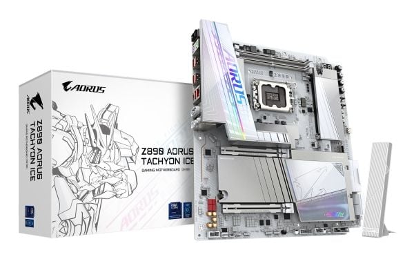 AORUS Z890 TACHYON ICE - Hovedkort - utvidet ATX (E-ATX) - LGA1851-sokkel - Z890 Chipset - USB-C 3.2 Gen 2x2, USB-C 3.2 Gen2, USB 3.2 Gen 1, USB4 -...